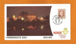 Norwegen  1988 ,  Frimärkets Dag Malmö - Maximum Card  (19 X 10,5 Cm - Porto 1,50€ ) - 8.-9.10.1988 - Cartoline Maximum