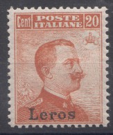 Italy Colonies Aegean Islands, Leros (Lero) 1916/17 Without Watermark Sassone#9 Mi#11 V Mint Never Hinged - Egée (Lero)