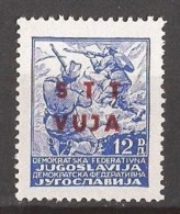 XXV  TRIESTE B ITALIA JUGOSLAVIJA UHRMARKE 483x  Pap-KREIDE NICHT IM KATALOG MIT UEBERDRUCK RRR - Mint/hinged