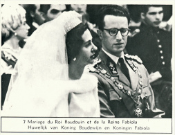 Histoire De La Belgique, Baudouin Ier : Mariage Du Roi Baudouin Et De La Reine Fabiola, Légende Français-Flamand - Histoire