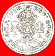 * LAST TYPE (1949-1951): GREAT BRITAIN  2 SHILLINGS FLORIN 1949! GEORGE VI (1937-1952) LOW STARTNO RESERVE! - J. 1 Florin / 2 Shillings