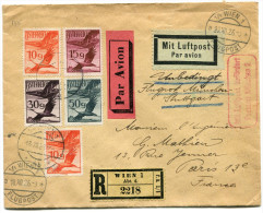 AUTRICHE LETTRE RECOMMANDEE PAR AVION DEPART WIEN 18.XII.26 POUR LA FRANCE - Autres & Non Classés