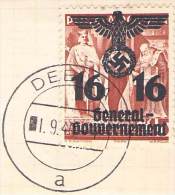 MiNr.34 Ortsstempel Debice Auf Briefstück  Deutsches Reich Generalgouvernement - General Government