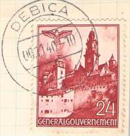 MiNr.45 Ortsstempel Debice Auf Briefstück  Deutsches Reich Generalgouvernement - General Government