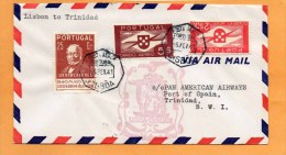 Lisbon To Trinidad 1941 Portugal Air Mail Cover - Storia Postale