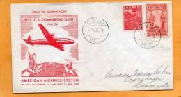 Norway 1946 First USA Commercial Flight FAM 24 Air Mail Cover Mailed - Lettres & Documents