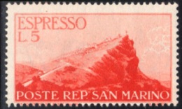 1945 - SAN MARINO - ESPRESSO 5 LIRE - PAESAGGIO / SCENERY. MNH - Express Letter Stamps