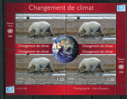 (cl 6 - P.31)  Nations Unies - Genève** N° 616 à 619 (ref. Michel Au Dos) - Changement De Climat. Ours Polaire  - - Ongebruikt