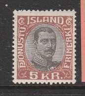 ISLANDE N° 97 8K  BRUN ET BLEU CHRISTIAN X NEUF AVEC CHARNIÈRE LÉGÈRE - Neufs