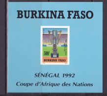 BURKINA FASO  COUPE D'AFRIQUE DE FOOT BALL  1993  EPREUVE DE LUXE CARTONNEE - Fußball-Afrikameisterschaft