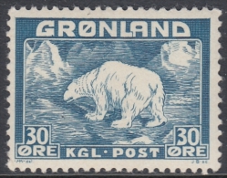 Greenland 1938 Definitive Polar Bear. Mi 6 MVLH - Nuevos