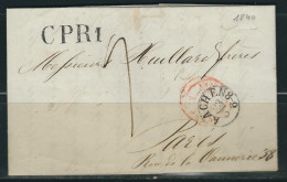 ALLEMAGNE 1840 Marque Postale Taxée Aix La Chapelle Pour Paris - Préphilatélie