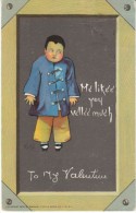 Valentines Greetings, Chinese Ethnic 'Me Likkee You Vellee Much', C1900s Vintage Tuck Postcard - Valentinstag