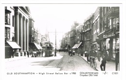 RB 1050 - Reproduction Postcard - High St & Tram Below Bar C.1908 - Southampton Hampshire - Southampton
