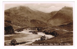 RB 1050 - Real Photo Postcard - Mountain & River - Glen Nevis - Fort William - Inverness-shire Scotland - Inverness-shire
