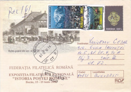 COVER STATIONERY ADITIONAL STAMPS MOUNTAIN FULL SET 2002 ROMANIA. - Lettres & Documents