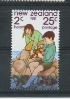 NEW  ZEALAND   1981    Health  Stamps   25c + 2c  Children  Exploring  Rock  Pool    MNH - Used Stamps