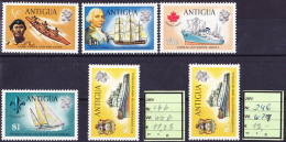 2015-0427 Antigua Lot Ship Definitives, 5$ Value With Wmk 6 And 7, MNH ** - 1960-1981 Autonomía Interna