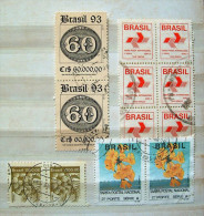 Brazil 1984 - 1993 - Stamp On Stamp - Flowers - Fruits - Oblitérés