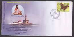 India  2008  Hinduism  Vivekananda Rock Memorial   NAGERCOIL Speed Post Cover  # 66371  Inde Indien - Hindouisme