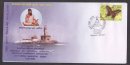 India  2008  Hinduism  Vivekananda Rock Memorial   NAGERCOIL Speed Post Cover  # 66371  Inde Indien - Induismo