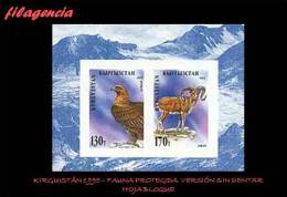 ASIA. KIRGUISTÁN MINT. 1995 PROTECCIÓN DE LA FAUNA. ANIMALES DIVERSOS. EMISIÓN SIN DENTAR. HOJA BLOQUE - Kirghizistan