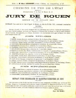 1913 - Avis Des Chemins De Fer De L'état Sur La Composition Du Jury Pour La Recoonstruction De La Gare De Rouen - FRANCO - Chemin De Fer
