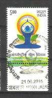 INDIA, 2015,  International Day Of Yoga, Health Fitness,  FIRST DAY CANCELLED - Used Stamps