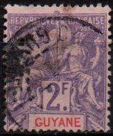 GUYANE - 2 F. Groupe Oblitéré - Usati