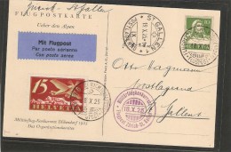 1925 Zurich-St Gall Sur Carte - Autres & Non Classés