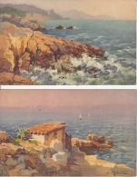 2  CPA  PAYSAGES  ( Signé  E. Robert ) - Robert