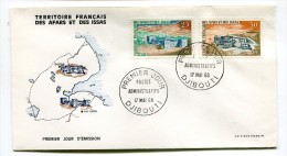AFARS Et ISSAS - Enveloppe Premier Jour - N° 338 Et 339 - Postes Administratifs Du 17 Mai1968 - Lettres & Documents
