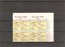 1949 Pro Aero Bloc De 4 ** Cat 200.- - Unused Stamps