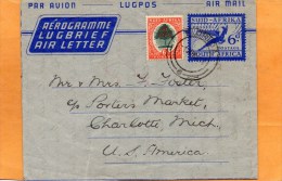 South Africa Old Cover Mailed To USA - Covers & Documents
