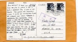 PR China Old Postcard Mailed - Brieven En Documenten