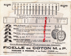 75017- 75 - PARIS - BUVARD FICELLE DE COTON M & P- MARANDE & PREISSIG -35 RUE JOUFFROY- JUTE CHANVRE- - F