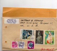 Japan Old Cover Mailed To USA - Brieven En Documenten