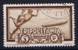 Italy: Tripolitana  Sa Nr A22   Used 1933 Zeppelin Posta Aera - Tripolitaine