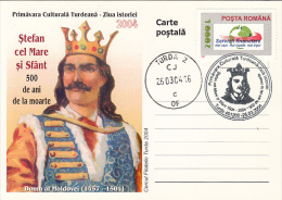 PRINCE STEPHEN THE GREAT OF MOLDAVIA, SPECIAL POSTCARD, 2004, ROMANIA - Lettres & Documents