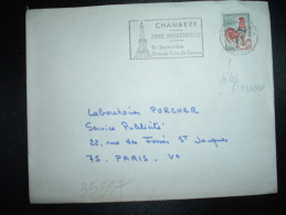 LETTRE TP COQ DE DECARIS 0,30 OBL.MEC. VARIETE 16-3-1967 CHAMBERY RP SAVOIE (73) - 1962-1965 Hahn (Decaris)