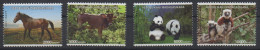 Madagascar Madagaskar 2014 Mi. 2678x/2681x Chine China Set Of 4 Joint Issue Faune Fauna Panda Cheval Horse Pferd - Nuevos