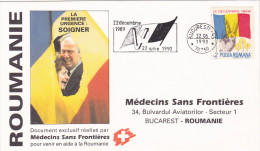 MEDECINS SANS FRONTIERES 1990 ROMANIA REVOLUTION RARE COVERS ROMANIA. - Cartas & Documentos