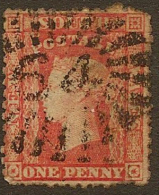 NSW 1860 1d Scarlet QV SG 154 U #NT145 - Used Stamps