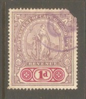 CAPE Of GOOD HOPE    1 D USED REVENUE - Cap De Bonne Espérance (1853-1904)