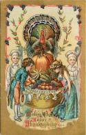 256015-Thanksgiving, Unknown No 5715, Boy Wearing Uncle Sam Clothes, US Patriotic, Turkey, Fruits & Vegetables - Thanksgiving