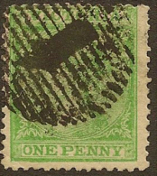 VICTORIA 1863 1d Yellow Green QV SG 125 U #NT164 - Oblitérés