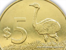 ® URUGUAY: Nueva Moneda $5 (2014) Animal: ñandú - LOTE X5 - Uruguay