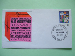 Australia 1979 FDC Cover - Christmas Letters Flags Boxes - Merrylands Cancel - Lettres & Documents