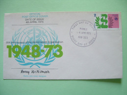 Australia 1973 FDC Cover - WHO 25th Anniv. - Caduceus And Laurel - Lettres & Documents