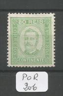 POR Afinsa  76 (*) Papier Porcelana 12 1/2 - Unused Stamps